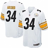 Nike Men & Women & Youth Steelers #34 Archer White Team Color Game Jersey,baseball caps,new era cap wholesale,wholesale hats